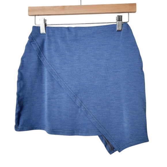 VOORMI Solstice blended wool mini skirt‎ pull on athletic skirt in blue size XS - Picture 2 of 9